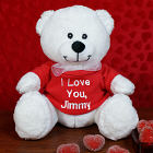 Embroidered Valentine Message Teddy Bear